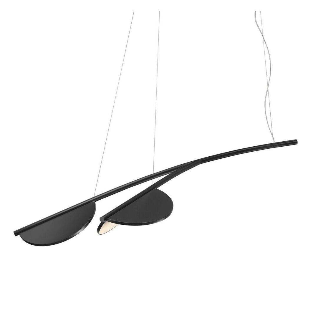 Flos Pendelleuchte Almendra Organic S2 von Flos  Anthracite, Kurz