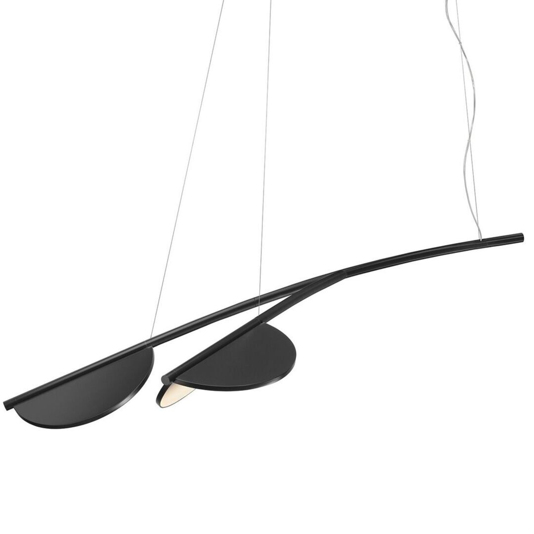 Flos Pendelleuchte Almendra Organic S2 von Flos  Anthracite, Lang