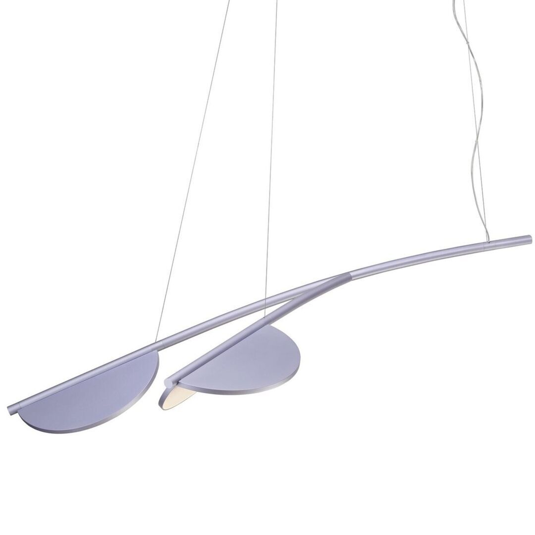 Flos Pendelleuchte Almendra Organic S2 von Flos  Lilac Metallized, Lang
