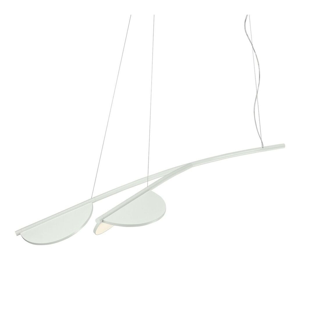 Flos Pendelleuchte Almendra Organic S2 von Flos  Off-White, Kurz