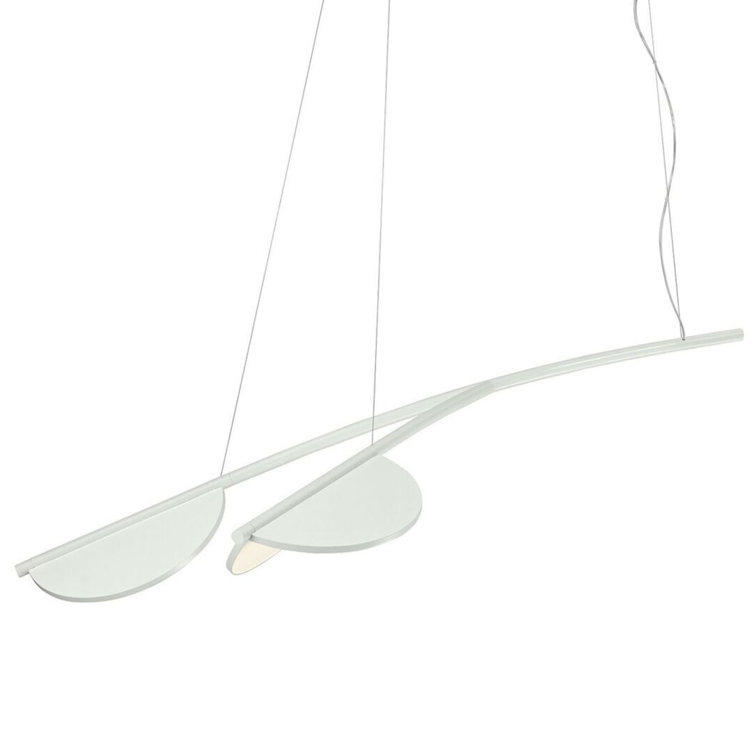 Flos Pendelleuchte Almendra Organic S2 von Flos  Off-White, Lang