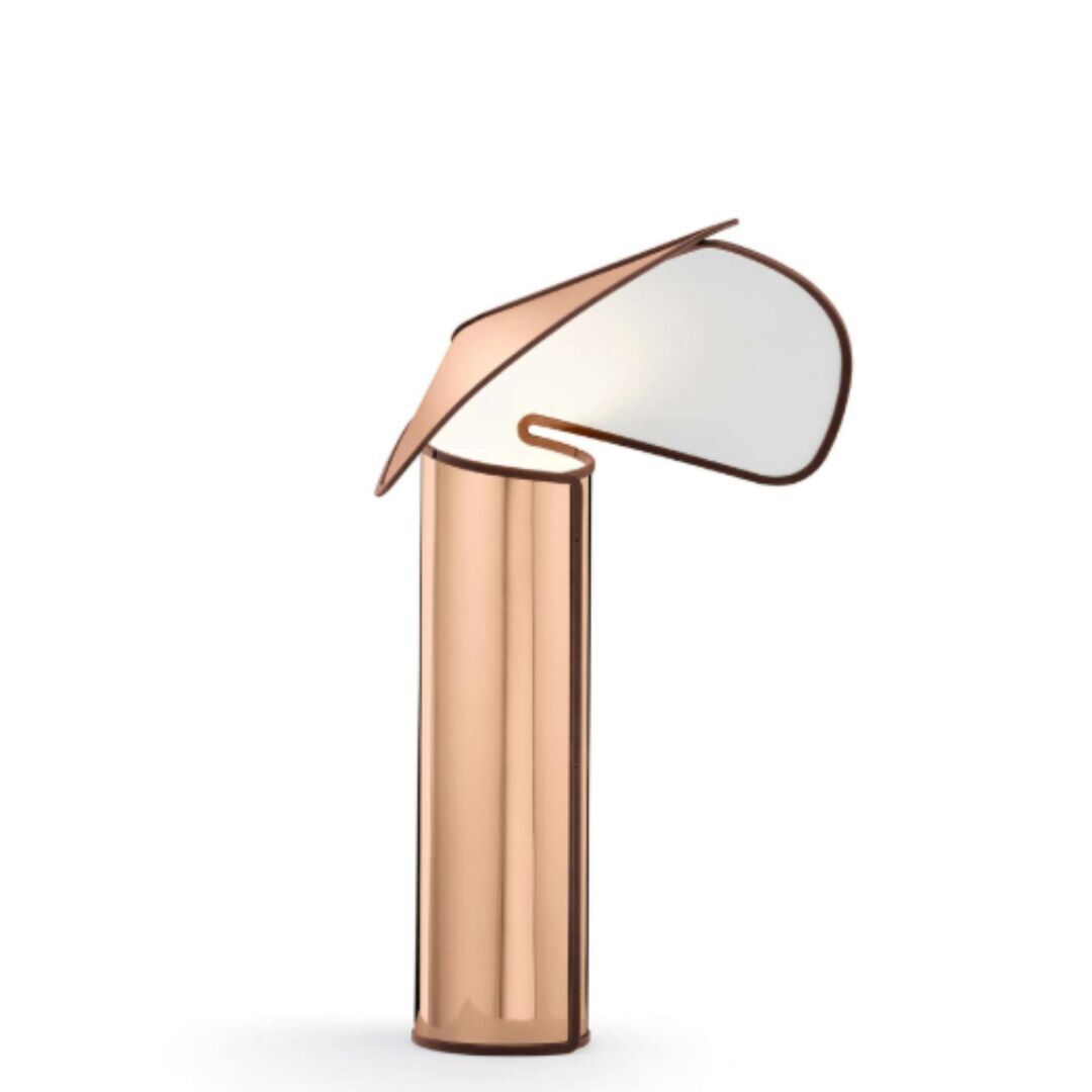 Flos Tischleuchte Chiara Floor von Flos Roségold/Oxidrot