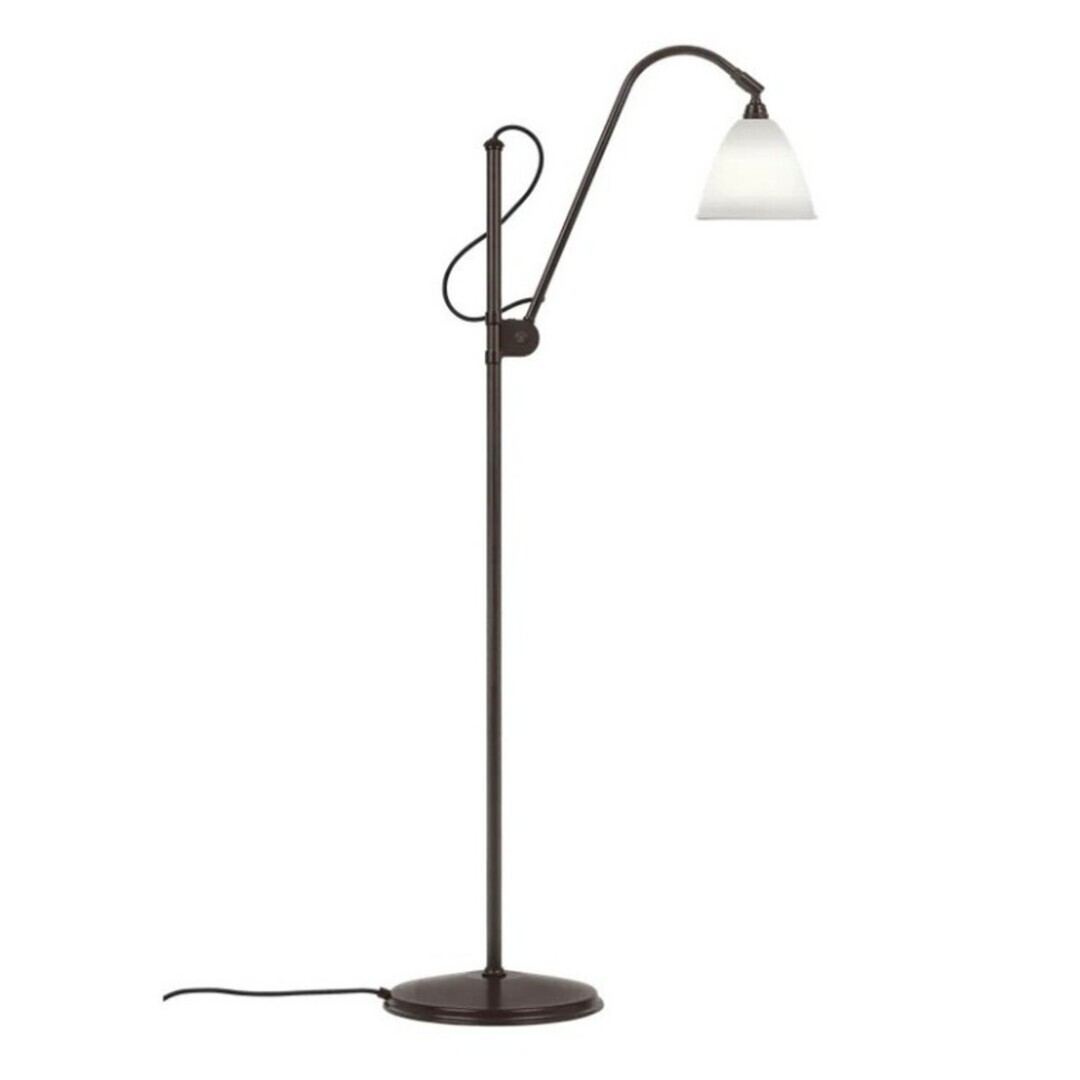 Gubi Bestlite BL3 Floor Lamp Black Brass Bone China, Ø: 16 cm