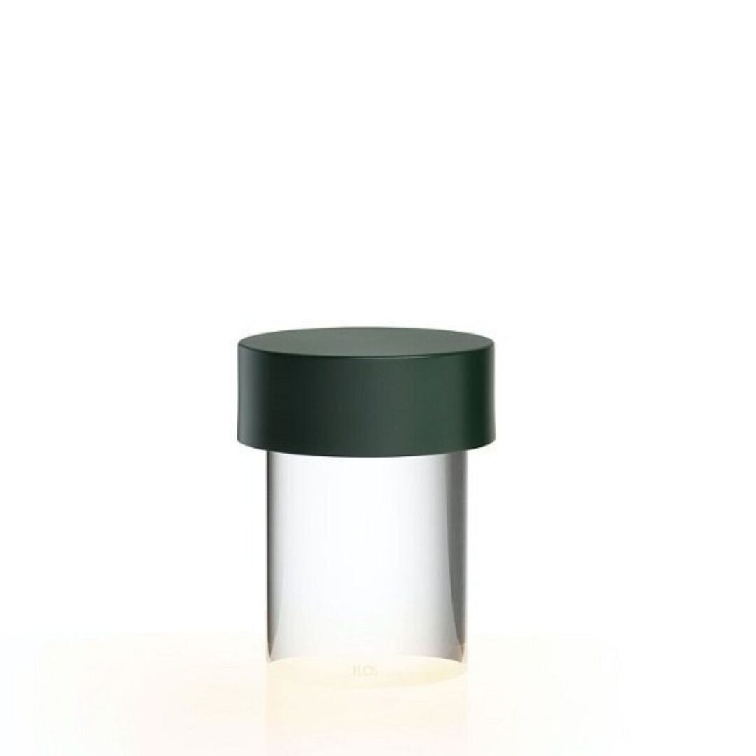 Flos Tischleuchte Last Order von Flos  Hellrosa RAL 3015, Matt Green, Last Order Clear 
