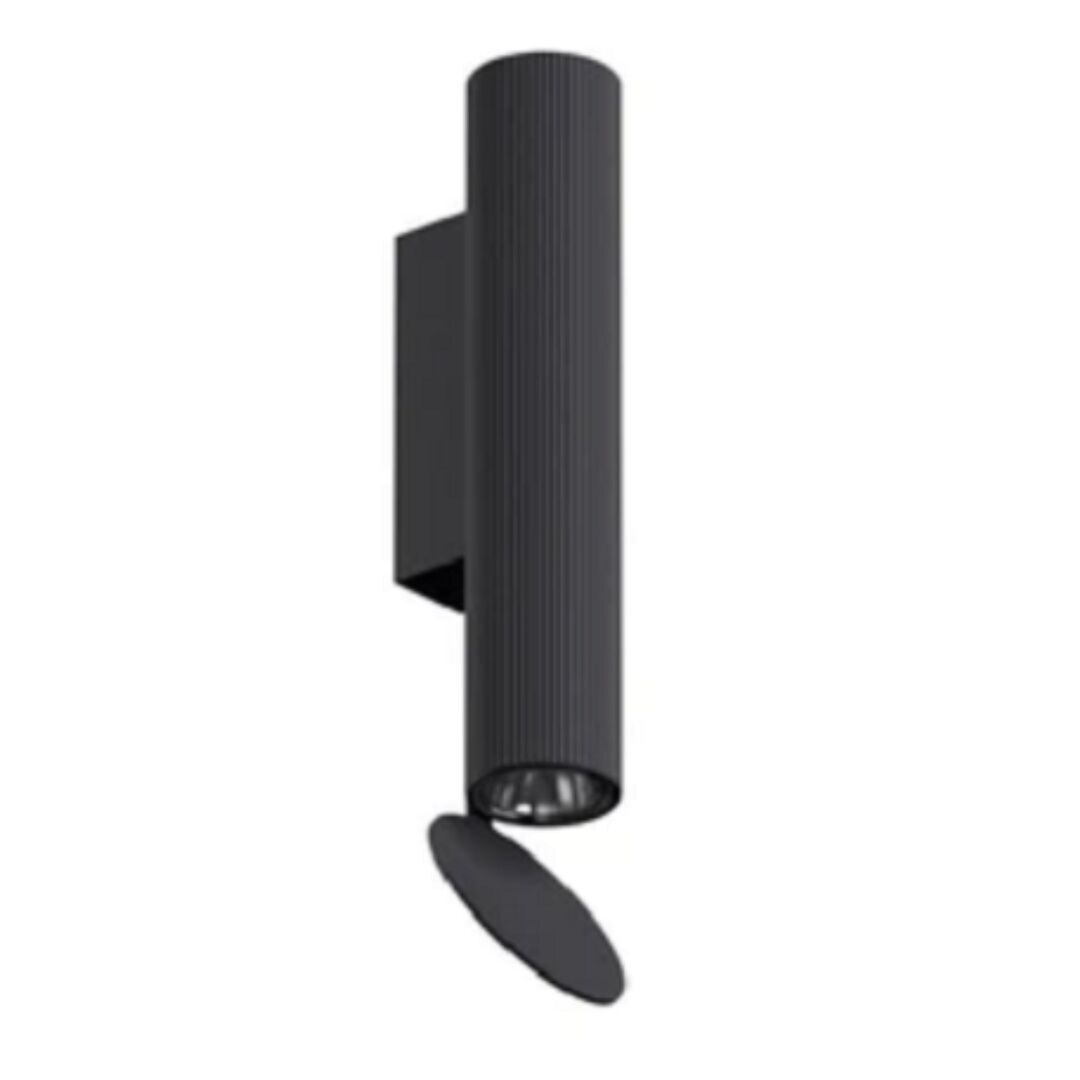 Flos Wandleuchte Flauta Riga Indoor von Flos  Hellrosa RAL 3015, Black, H225 Riga