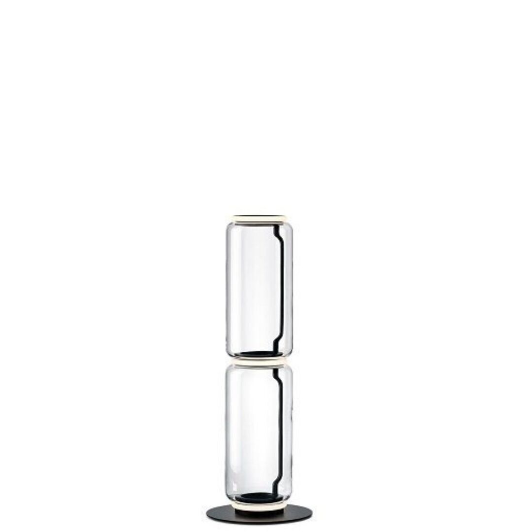 Flos Stehleuchte Noctambule Floor 2 High Cylinders Small Base von Flos  Schwarz