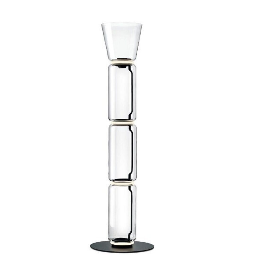 Flos Stehleuchte Noctambule Floor 3 High Cylinders Cone Big Base Flos  Schwarz