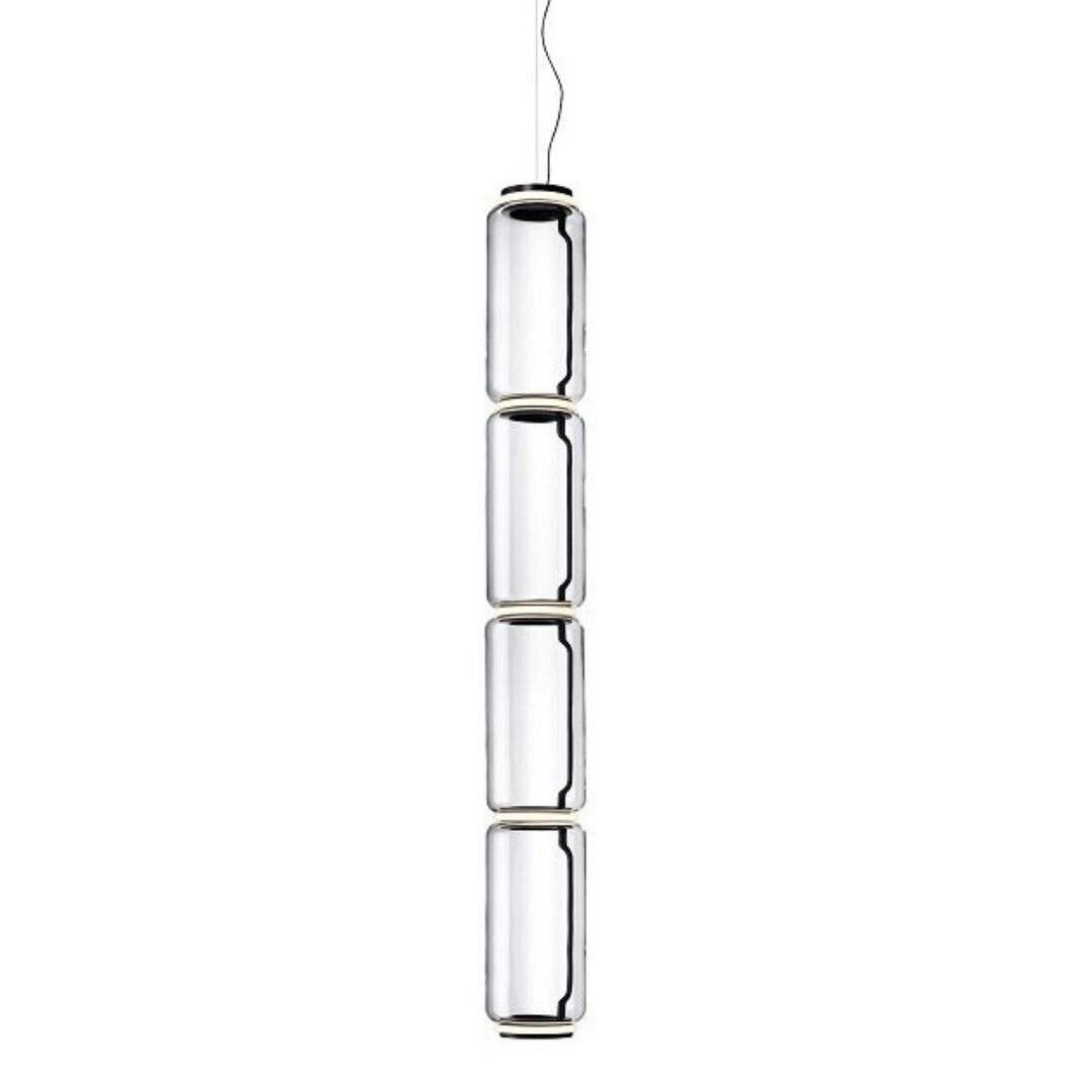 Flos Pendelleuchte Noctambule Suspension 4 High Cylinder von Flos Schwarz