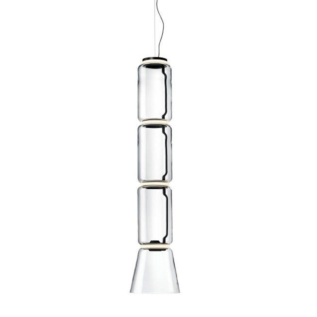 Flos Suspension Noctambule 3 Low Cylinder and Cone von Flos  Schwarz