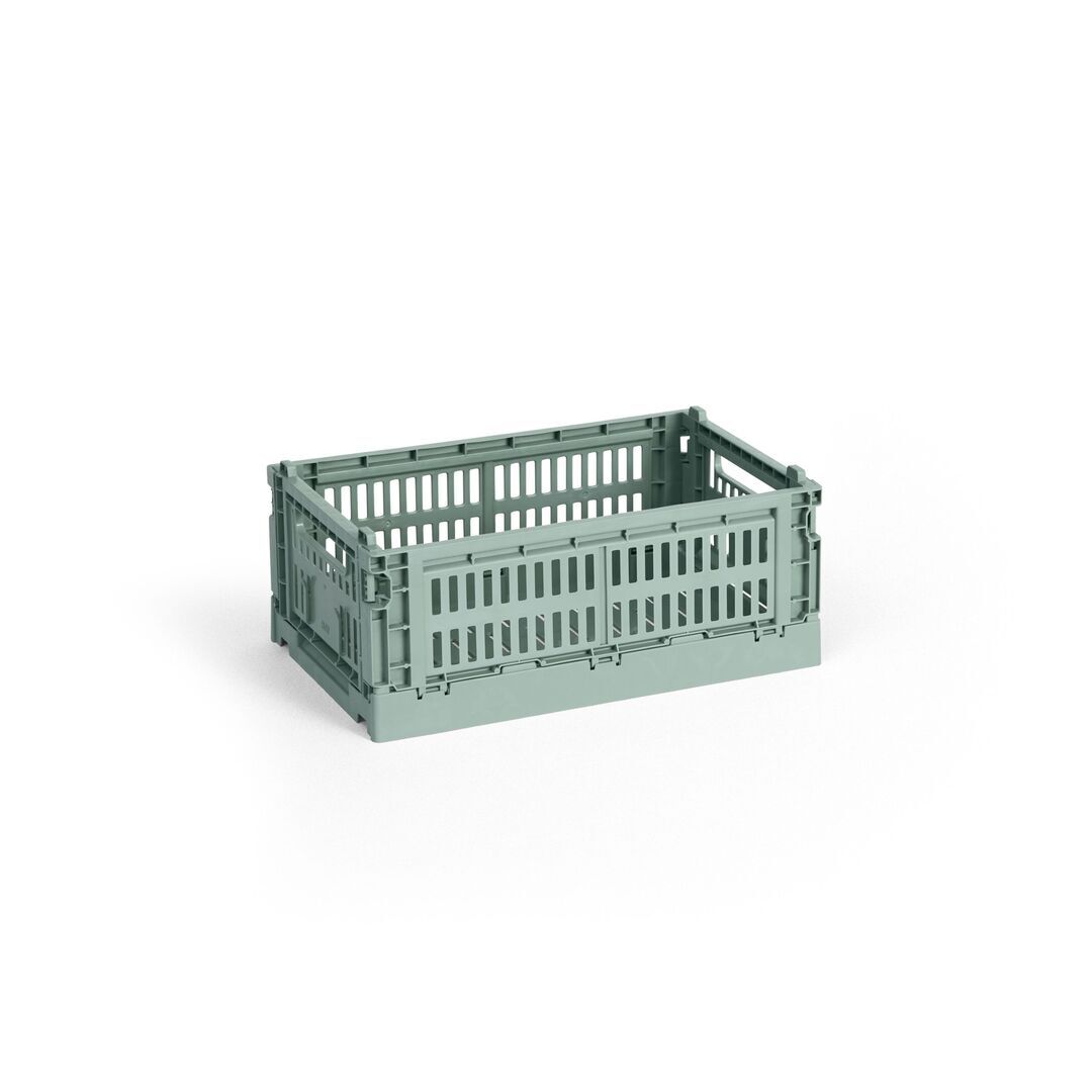 HAY Accessoires HAY Colour Crate S Sage green, B: 17 cm / L: 26.5 cm / H: 10.5 cm 