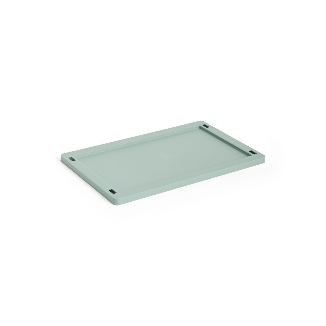 HAY Accessoires Colour Crate Lid Plastic Small von HAY  Sage green