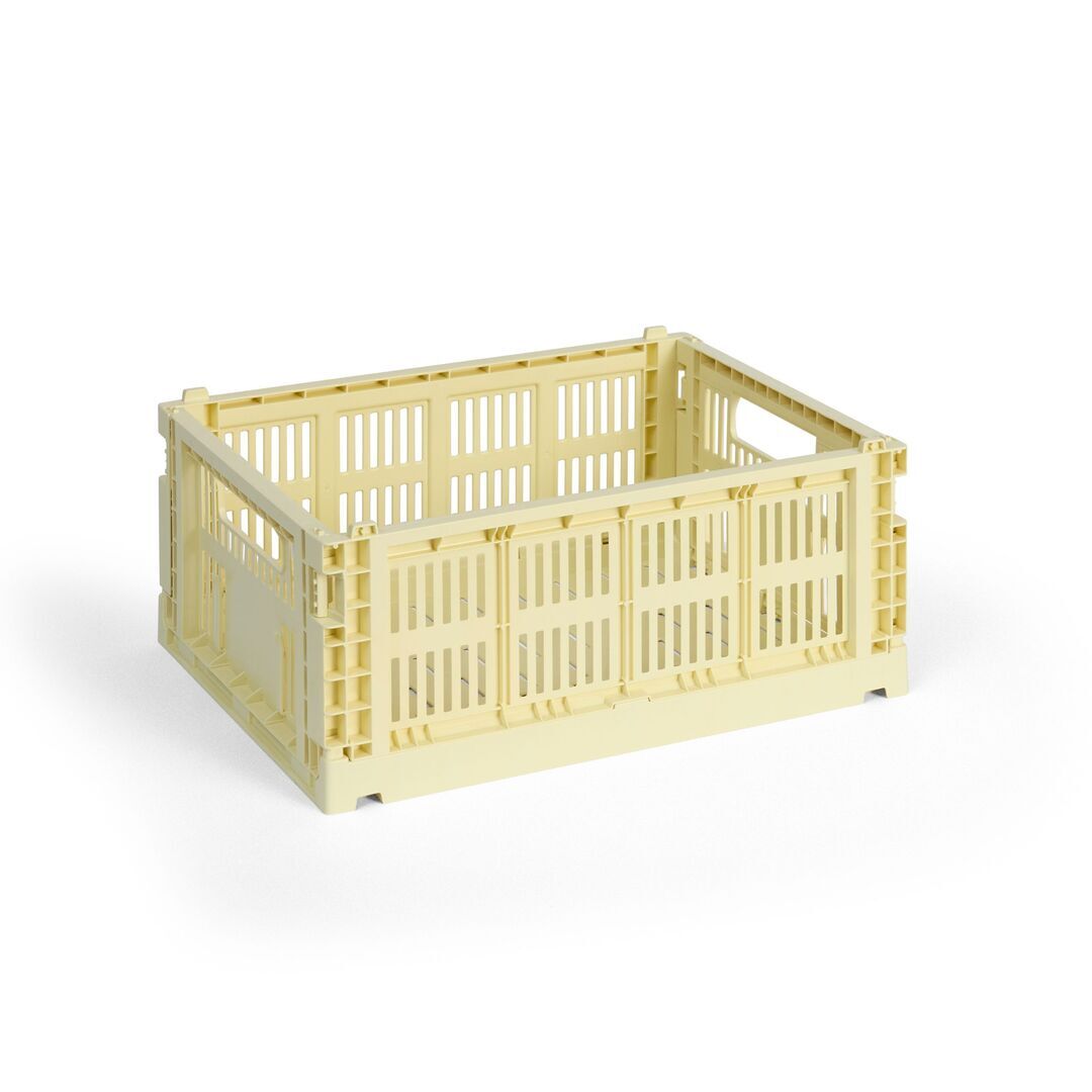 HAY Accessoires HAY Colour Crate M Light yellow , B: 26.5 cm / L: 34.5 cm / H: 14 cm 