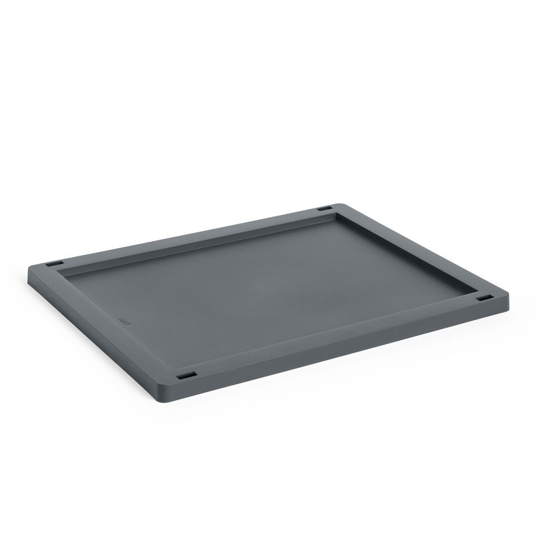 HAY Accessoires Colour Crate Lid Plastic Medium von Hay Charcoal 