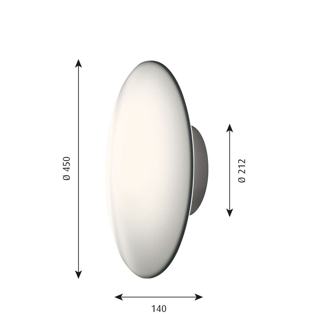 Louis Poulsen Garten-Wandleuchte AJ Eklipta von Louis Poulsen Ø: 35 cm , Weiss