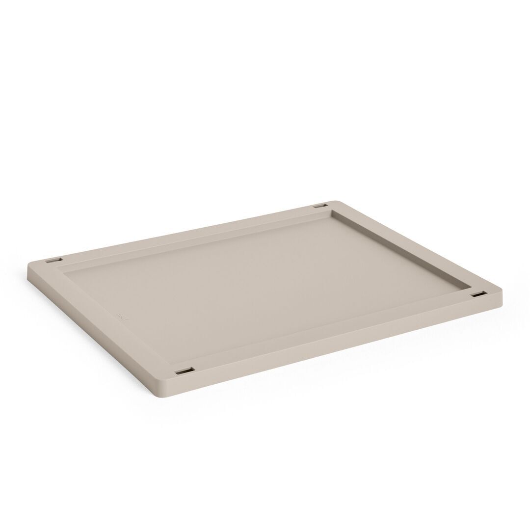 HAY Accessoires Colour Crate Lid Plastic Medium von Hay  Warm Grey