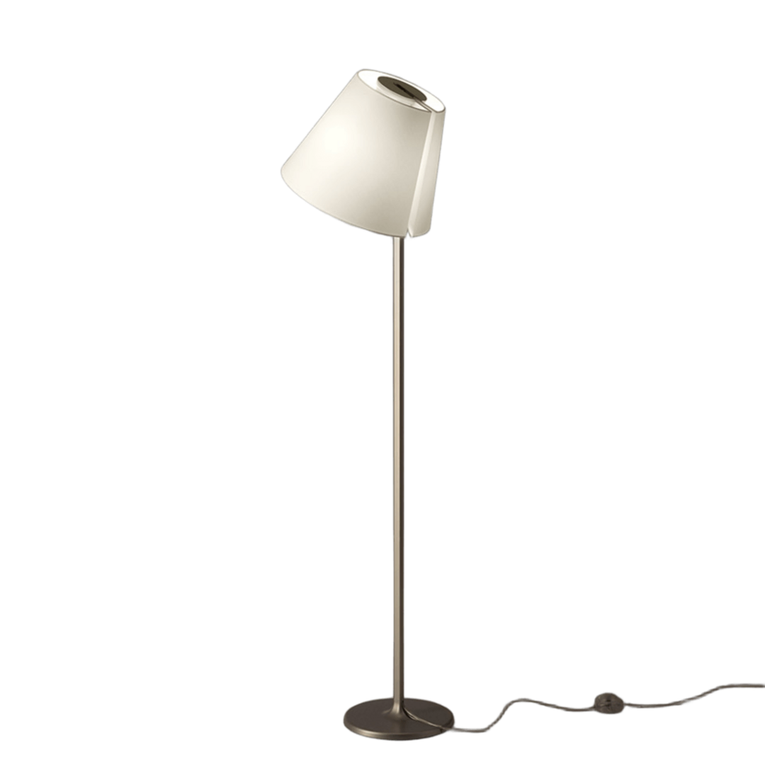 Artemide Artemide Melampo Stehleuchte Stab: Bronze-Metallic, Schirm: Ecrù, Hellrosa RAL 3015, Weiss / Weiss