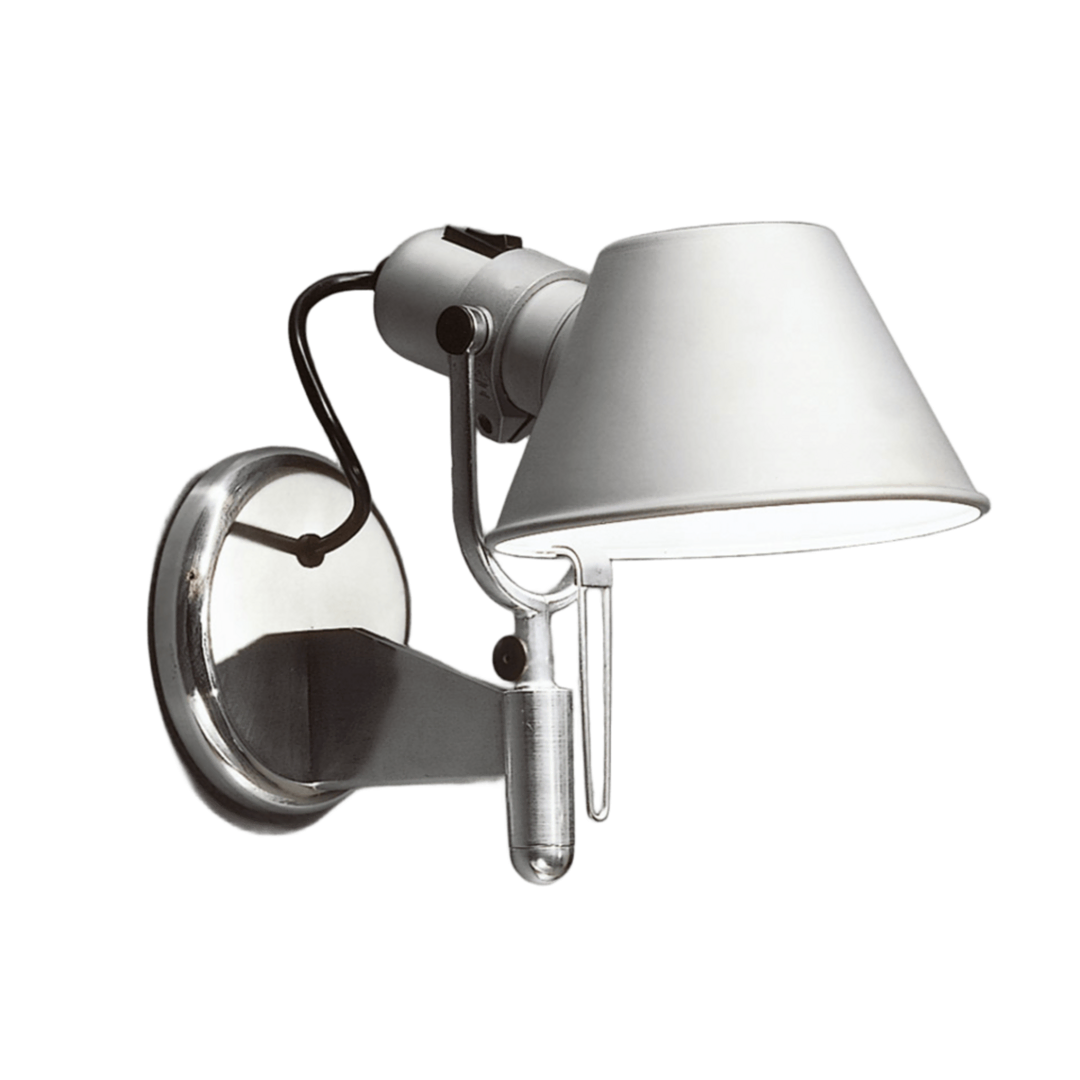 Artemide Artemide Tolomeo Faretto Wandleuchte Hellrosa RAL 3015, Weiss / Weiss, Halo: Aluminium mit Ein/Ausschalter