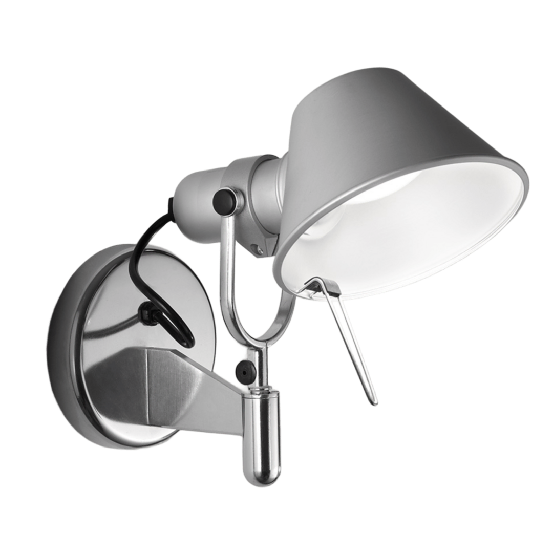Artemide Artemide Tolomeo Faretto Wandleuchte Hellrosa RAL 3015, Weiss / Weiss, Ohne Schalter