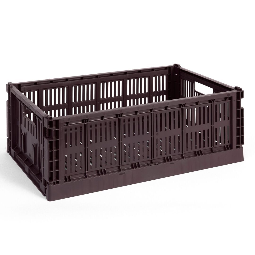 HAY Accessoires HAY Colour Crate L Bordeaux, B: 34.5 cm / L: 53 cm / H: 18.5 cm 
