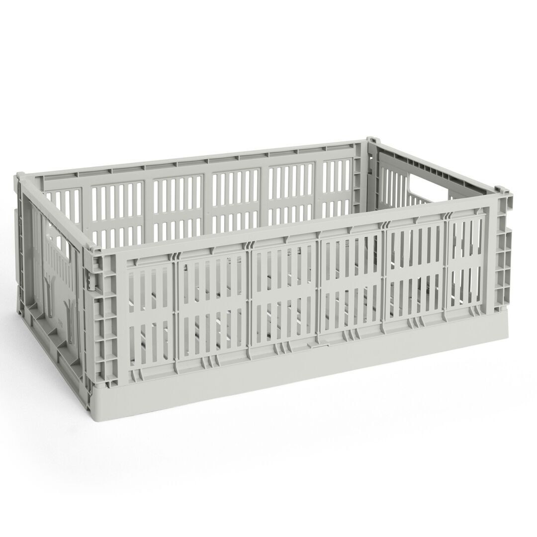 HAY Accessoires HAY Colour Crate L Grey, B: 34.5 cm / L: 53 cm / H: 18.5 cm 