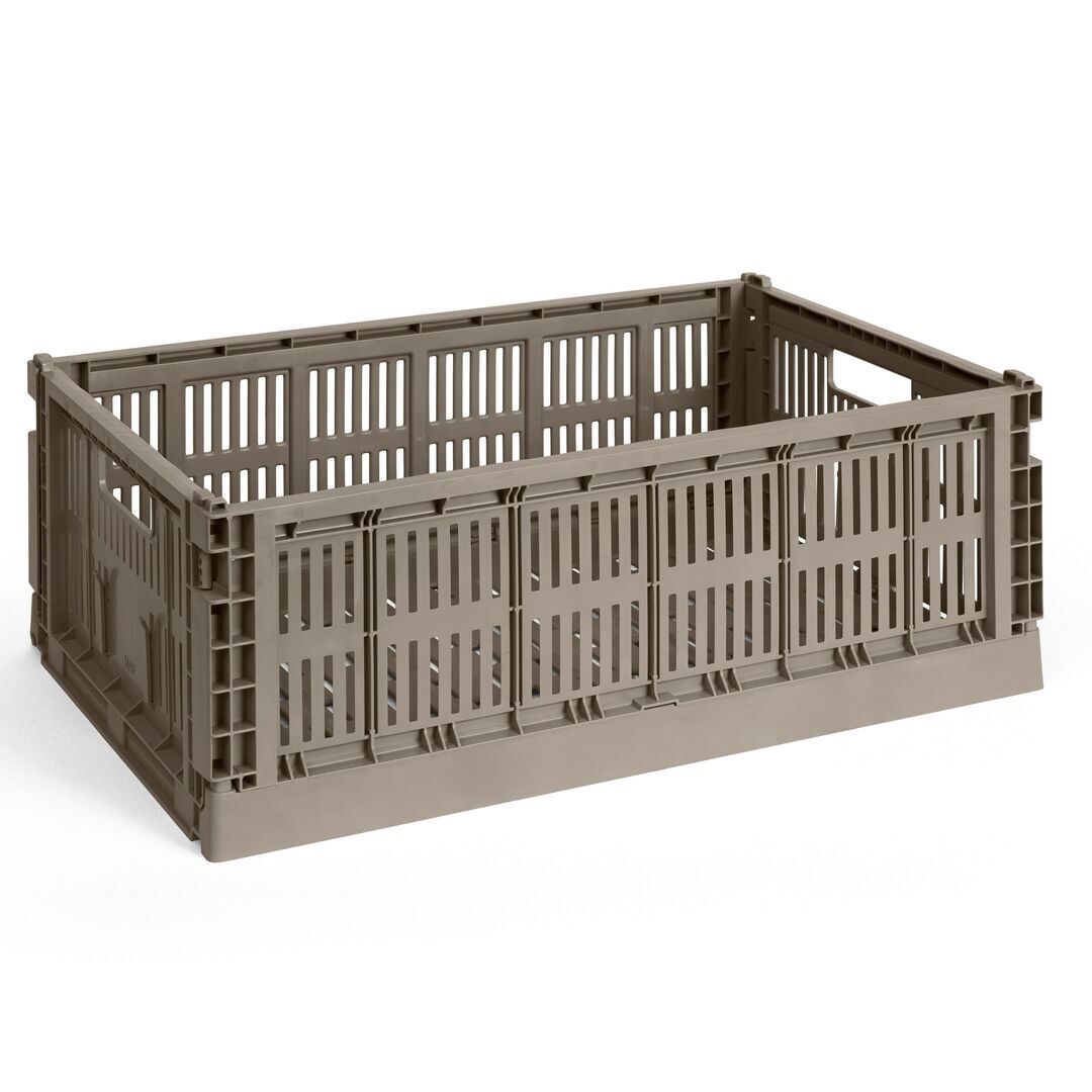 HAY Accessoires HAY Colour Crate L  Warm Grey, B: 34.5 cm / L: 53 cm / H: 18.5 cm 