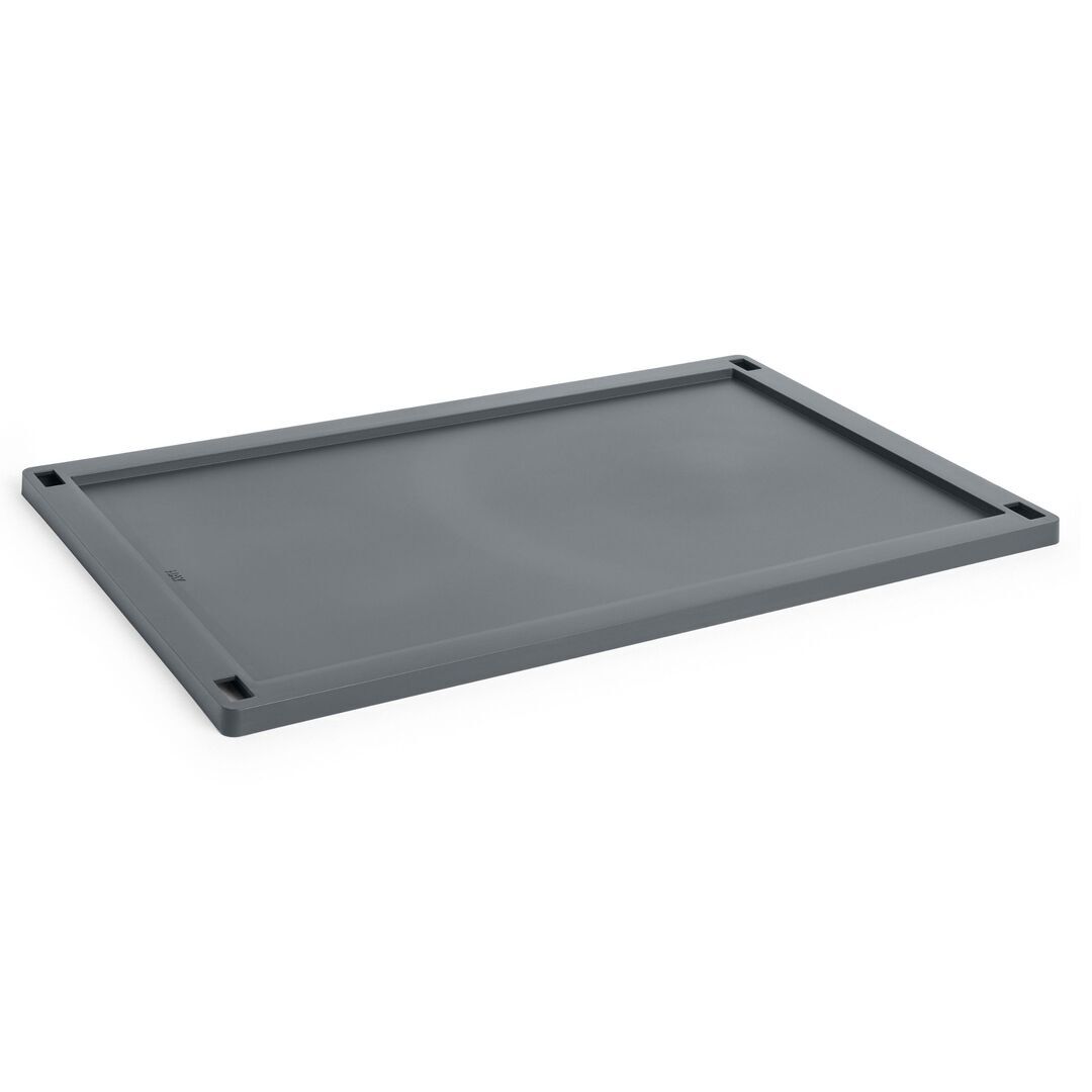 HAY Accessoires Colour Crate Lid Plastic Large von Hay Charcoal 