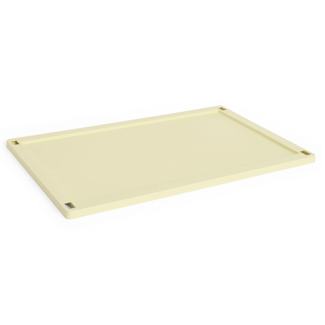 HAY Accessoires Colour Crate Lid Plastic Large von Hay Light yellow 