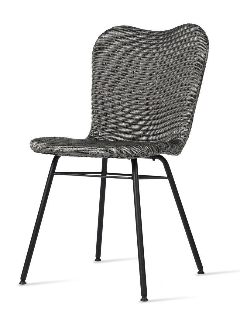 Vincent Sheppard Lily Dining Chair Steel A Base - Dark Grey