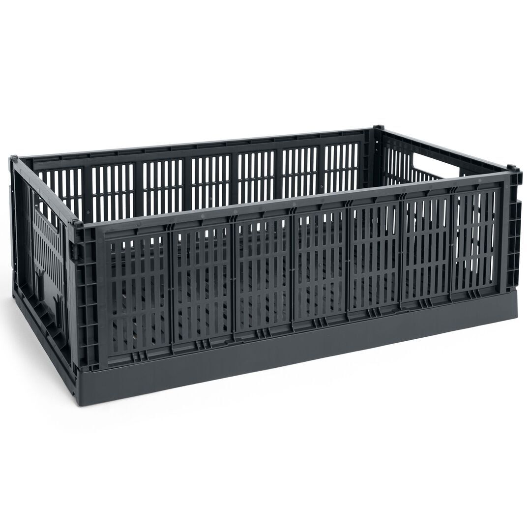 HAY Accessoires Aufbewahrungsbox Colour Crate XL von Hay Charcoal 