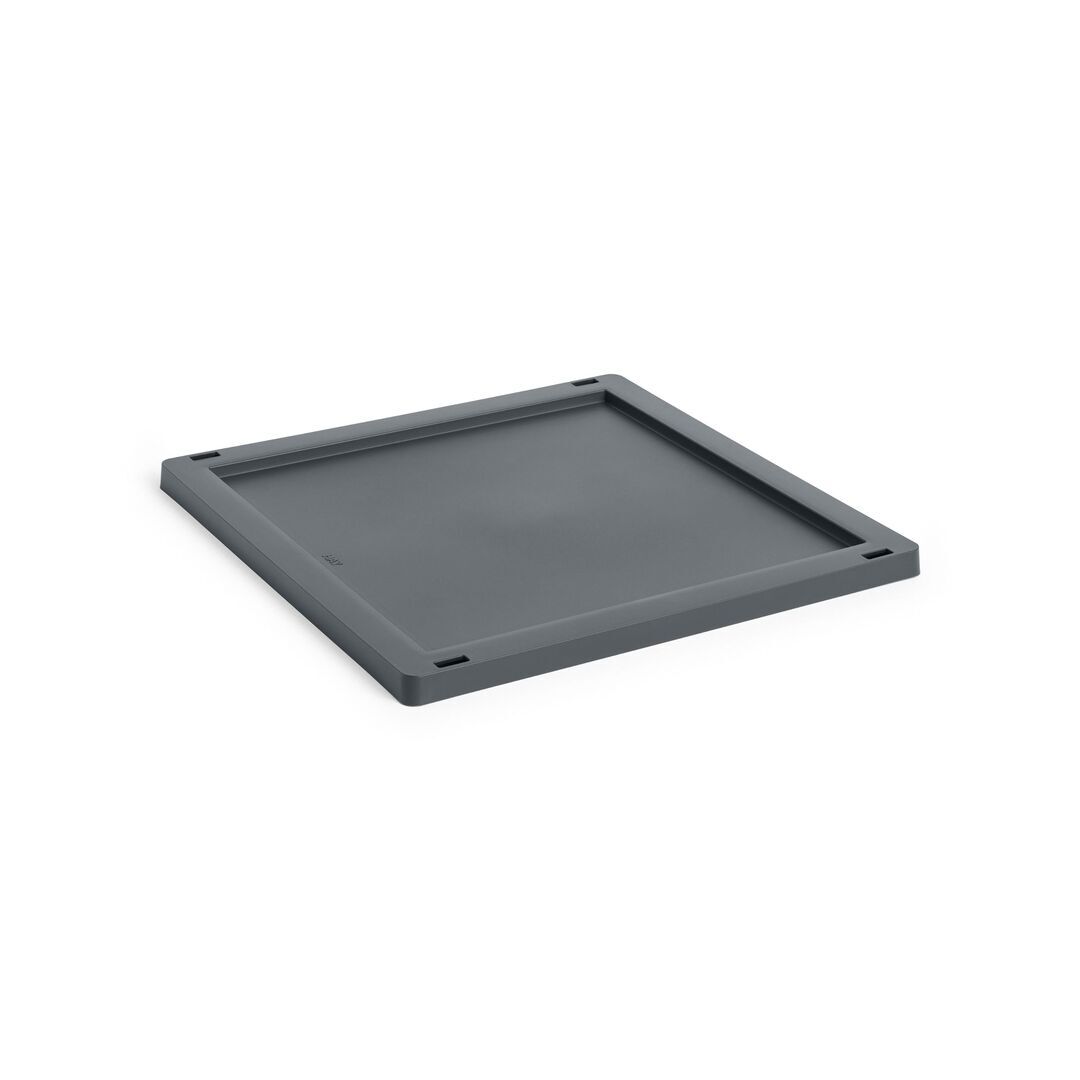 HAY Accessoires Colour Crate Lid Plastic Cube von Hay Charcoal 