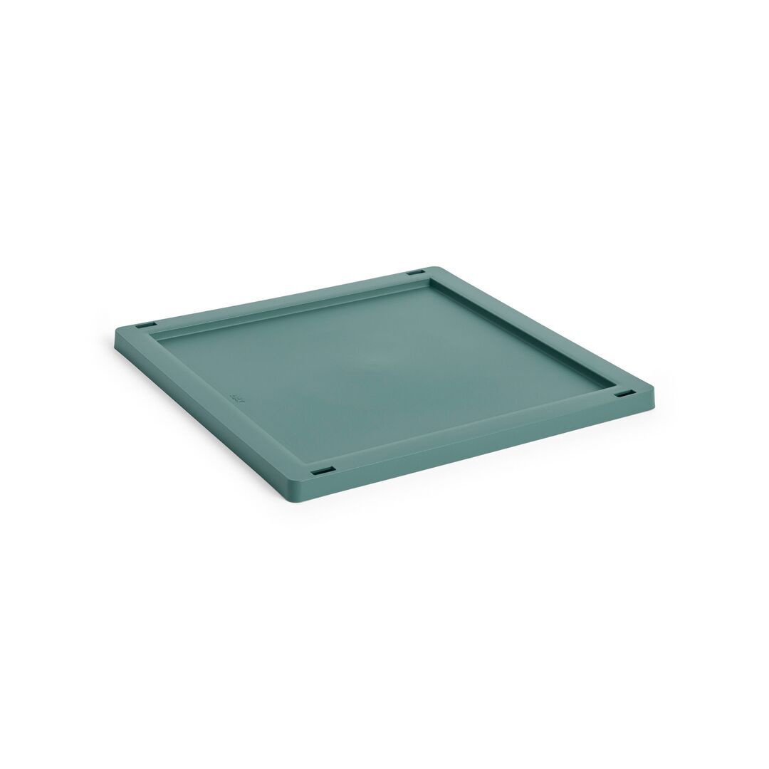 HAY Accessoires Colour Crate Lid Plastic Cube von Hay Dark green
