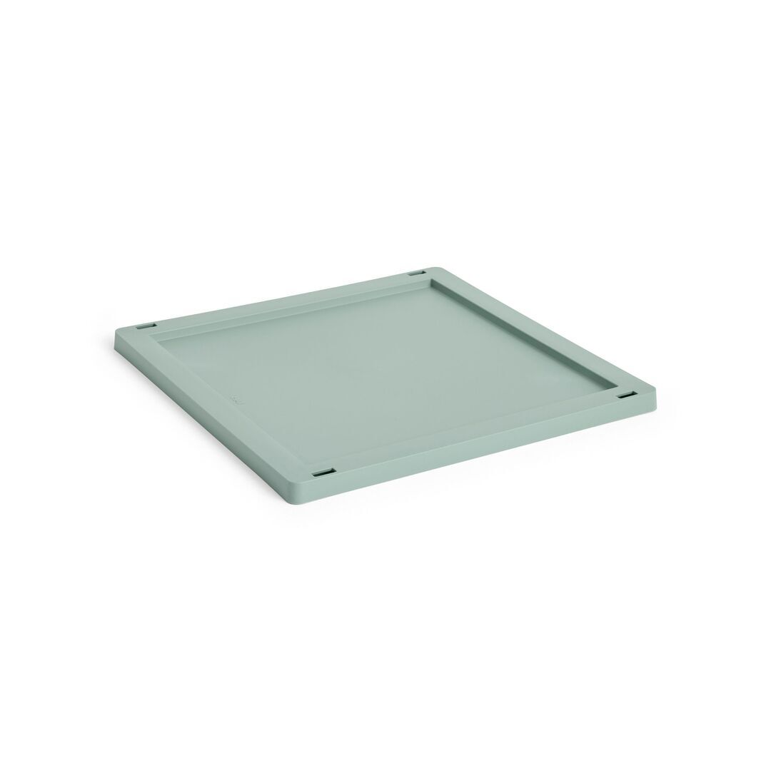 HAY Accessoires Colour Crate Lid Plastic Cube von Hay Sage green