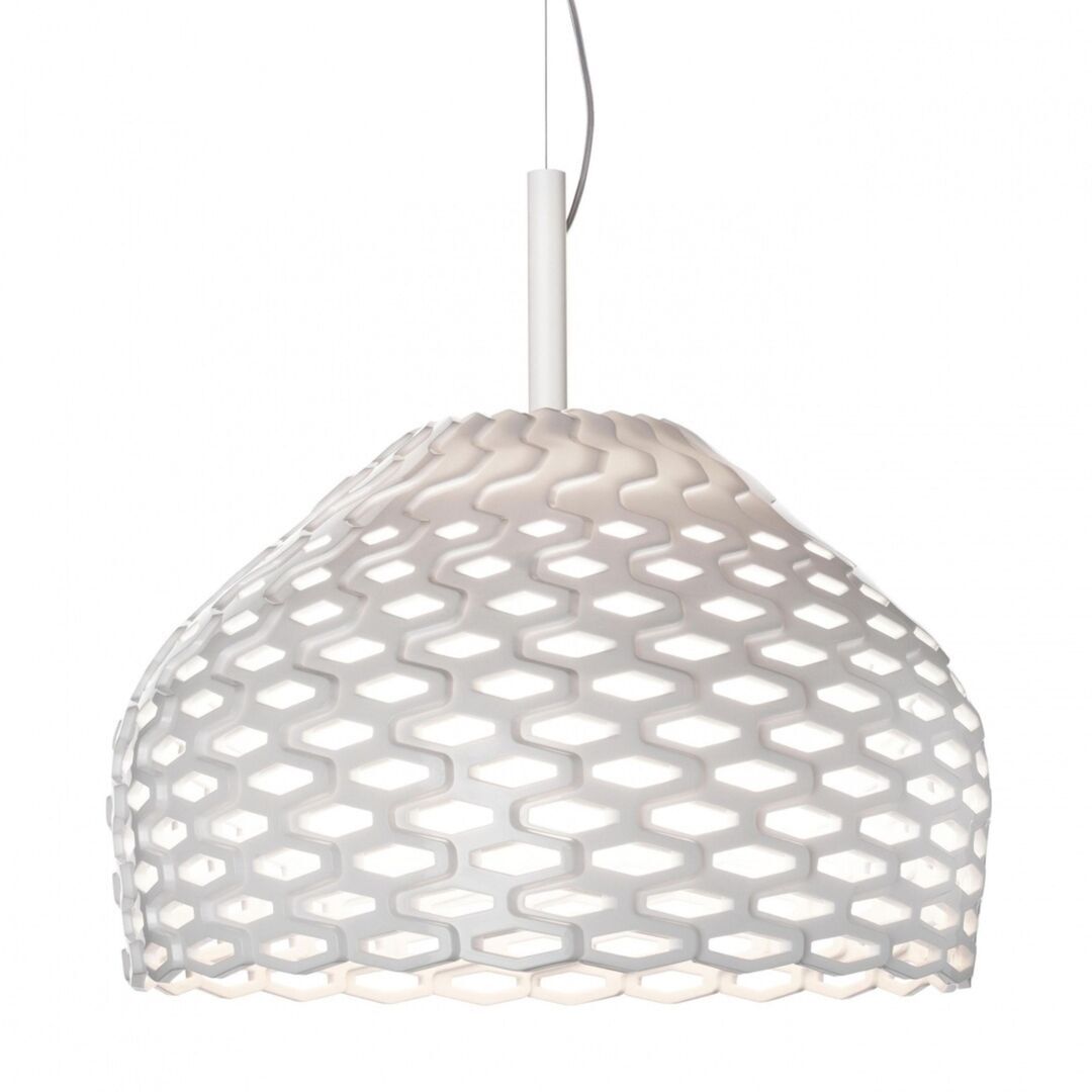 Flos Pendelleuchte Tatou S2 von Flos  Hellrosa RAL 3015, Nussbaum / basic dark, Ohne Leuchtmittel, weiß