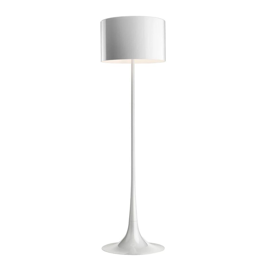Flos Stehleuchte Spun light von Flos  Hellrosa RAL 3015, Weiß
