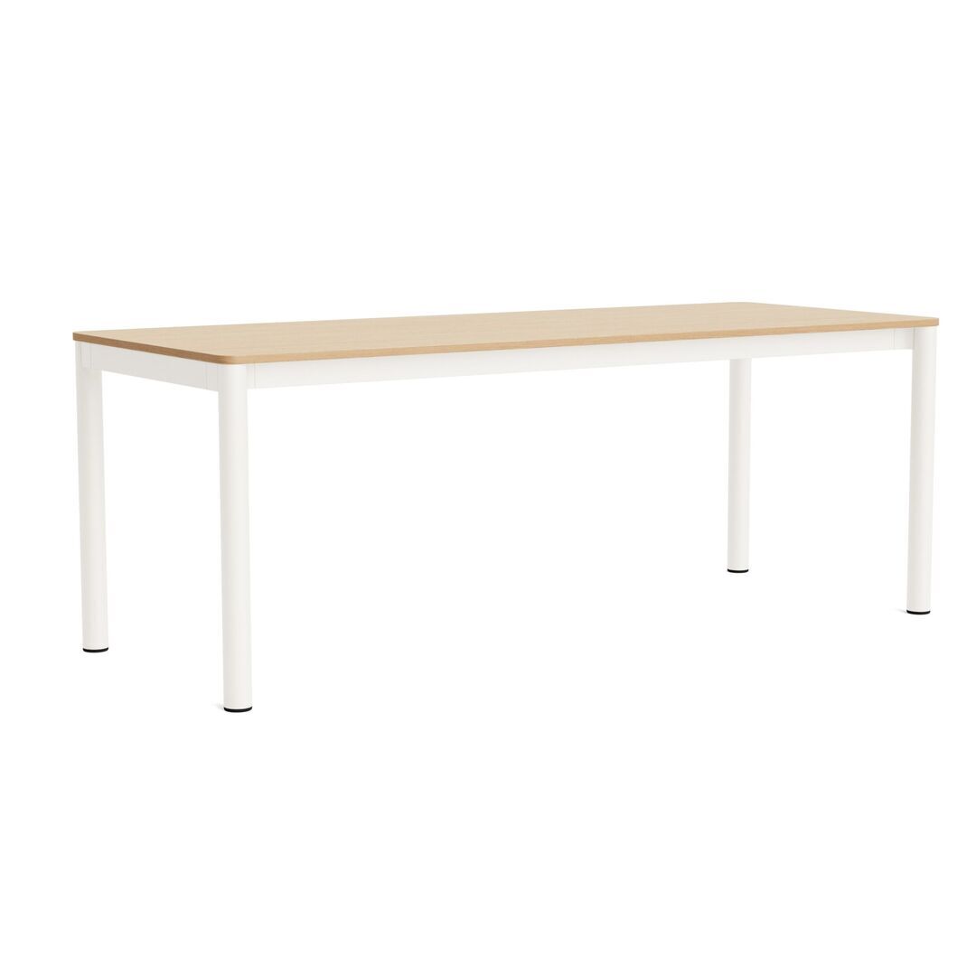 HAY Living Bündiger Esstisch Annex von Hay L: 200 cm, Eiche Wasser lackiert, Cream white
