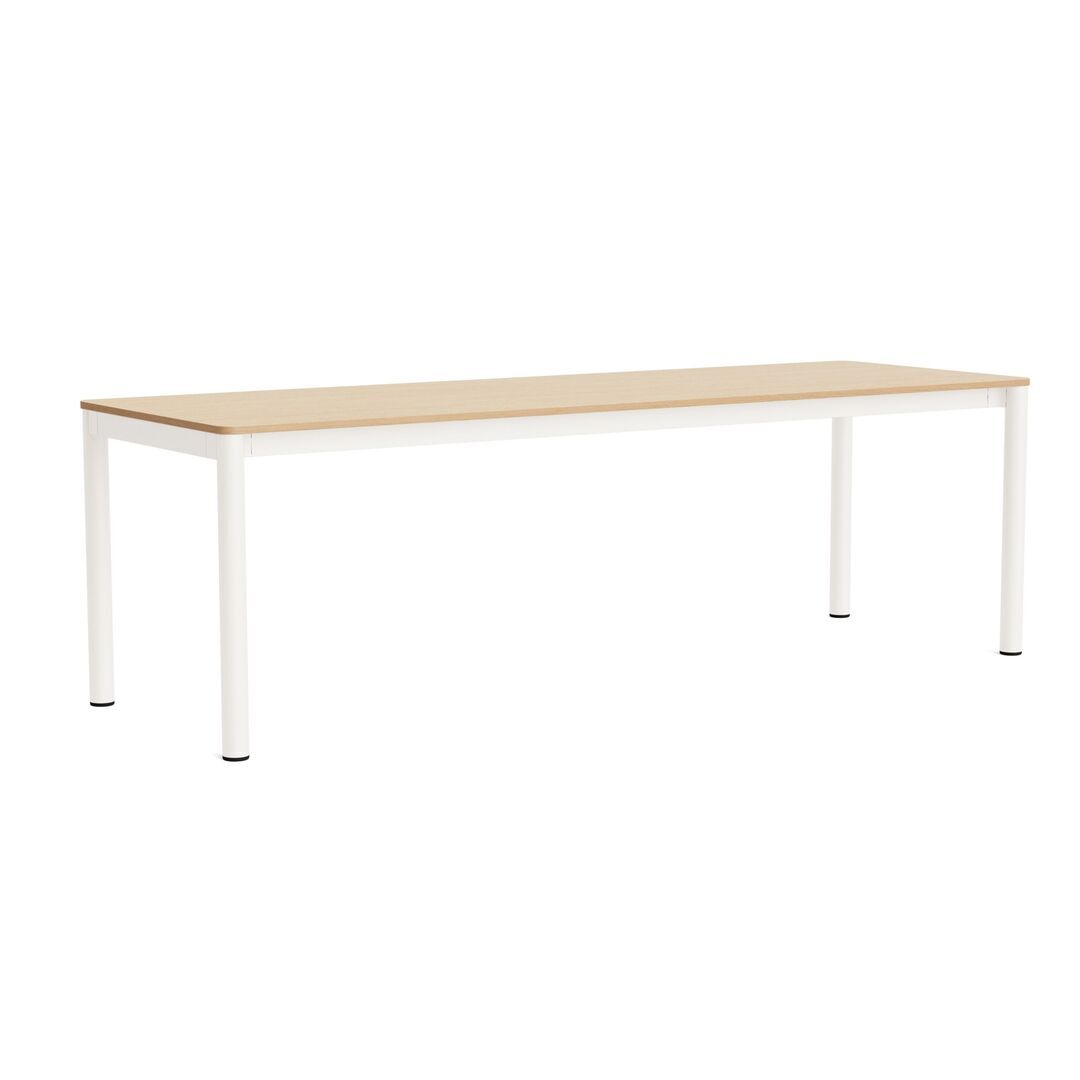 HAY Living Bündiger Esstisch Annex von Hay L: 240 cm, Eiche Wasser lackiert, Cream white