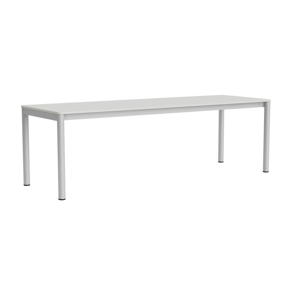 HAY Living Bündiger Esstisch Annex von Hay L: 240 cm, Linoleum Cloud Grey, Natural