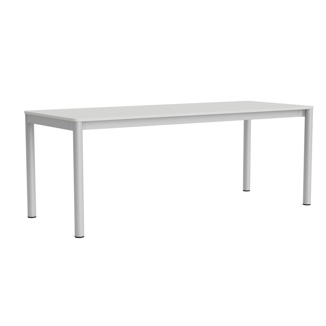 HAY Living Bündiger Esstisch Annex von Hay L: 200 cm, Linoleum Cloud Grey, Natural