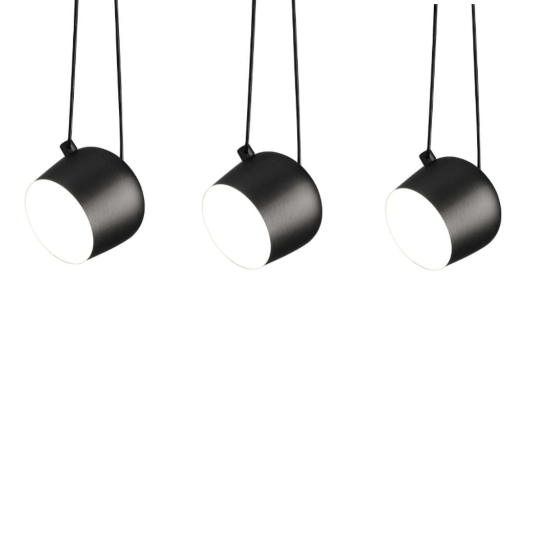 Flos Pendelleuchte Aim Set von Flos  Schwarz