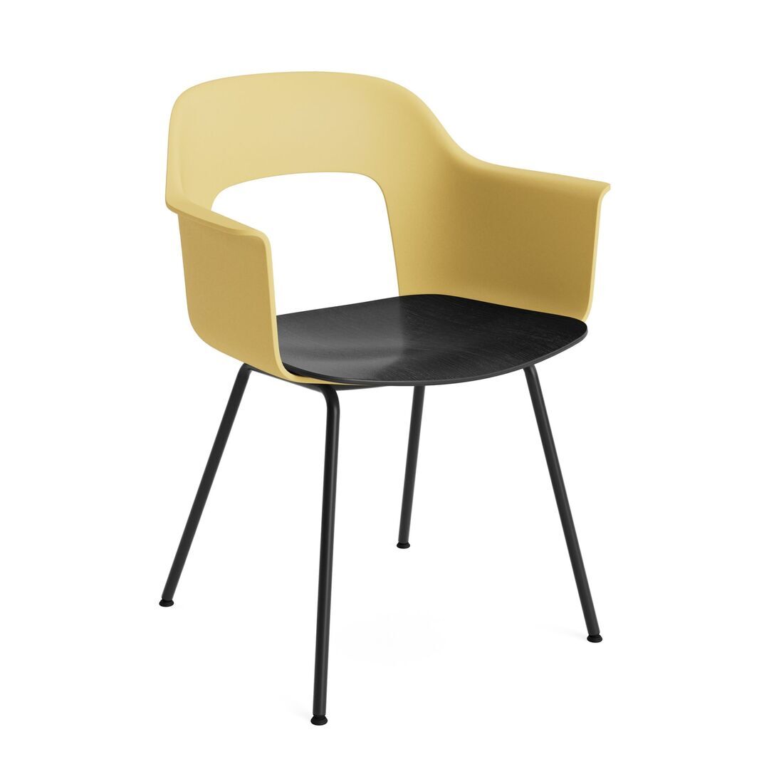 HAY Living Armlehnstuhl mit Stahlgestell Layout 212 von Hay Biscotti, Black