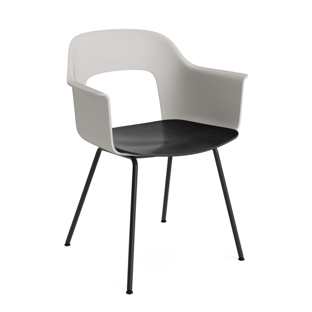 HAY Living Armlehnstuhl mit Stahlgestell Layout 212 von Hay Sky Grey, Black