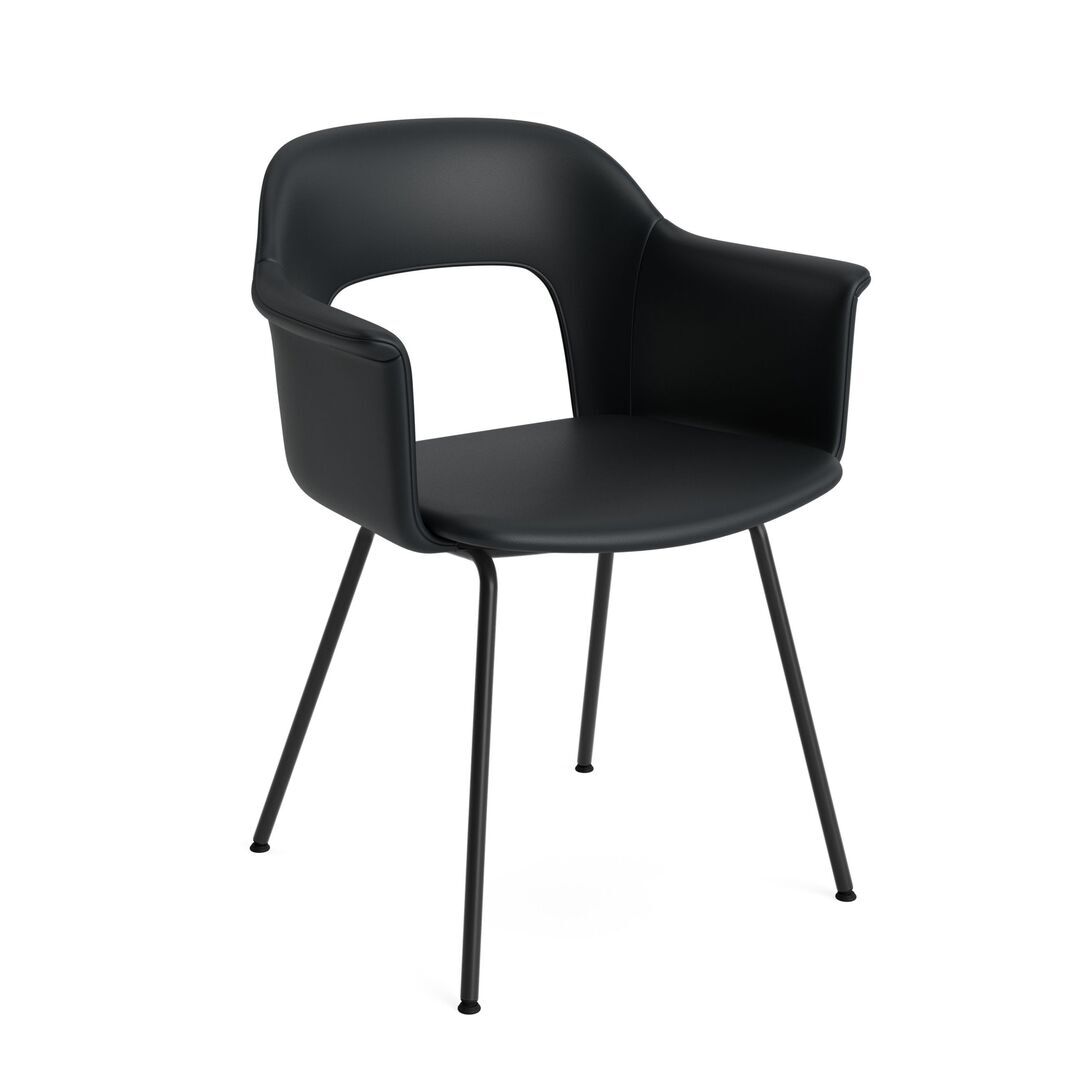 HAY Living Armlehnstuhl mit Stahlgestell und Vollpolsterung Layout 214 von Hay Grano -  Black