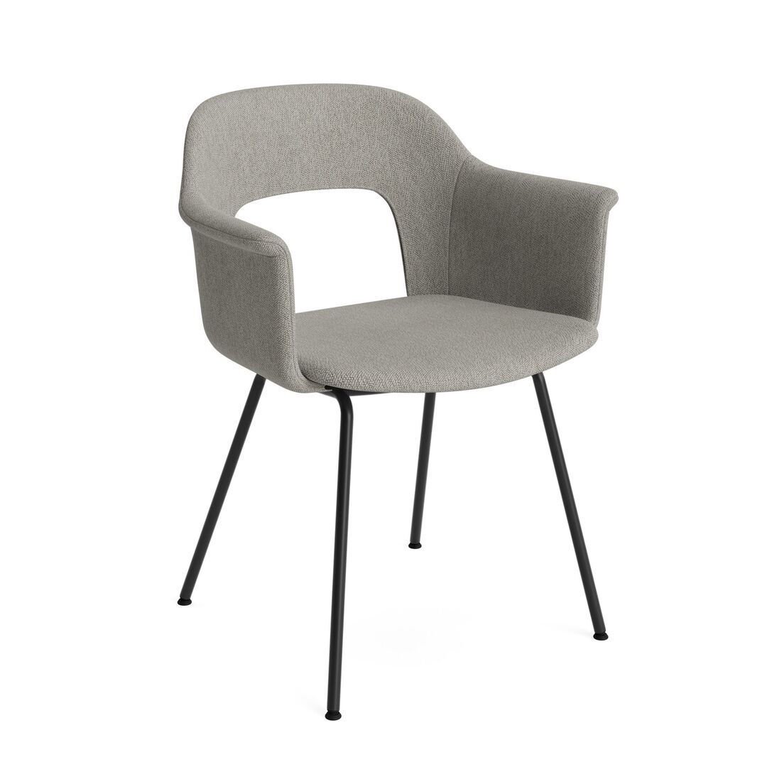 HAY Living Armlehnstuhl mit Stahlgestell und Vollpolsterung Layout 214 von Hay Turf - Light grey 