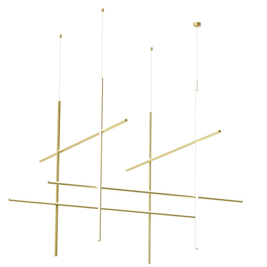 Flos Pendelleuchte Coordinates Module Suspension von Flos  Eloxiertes Champagne , Module Suspension