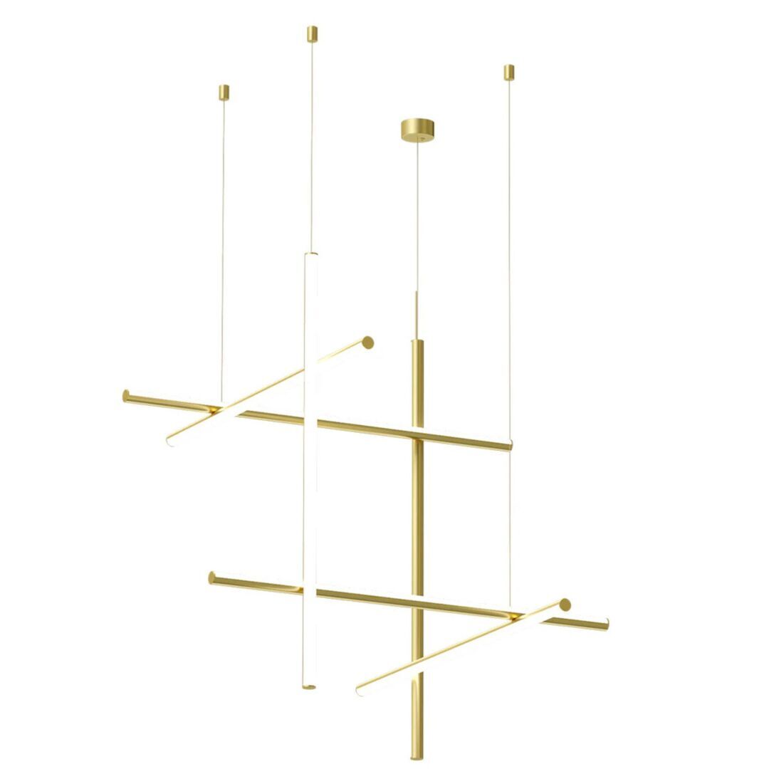 Flos Pendelleuchte Coordinates Suspension 3 von Flos  Eloxiert Champagner, Suspension 3 CLIII