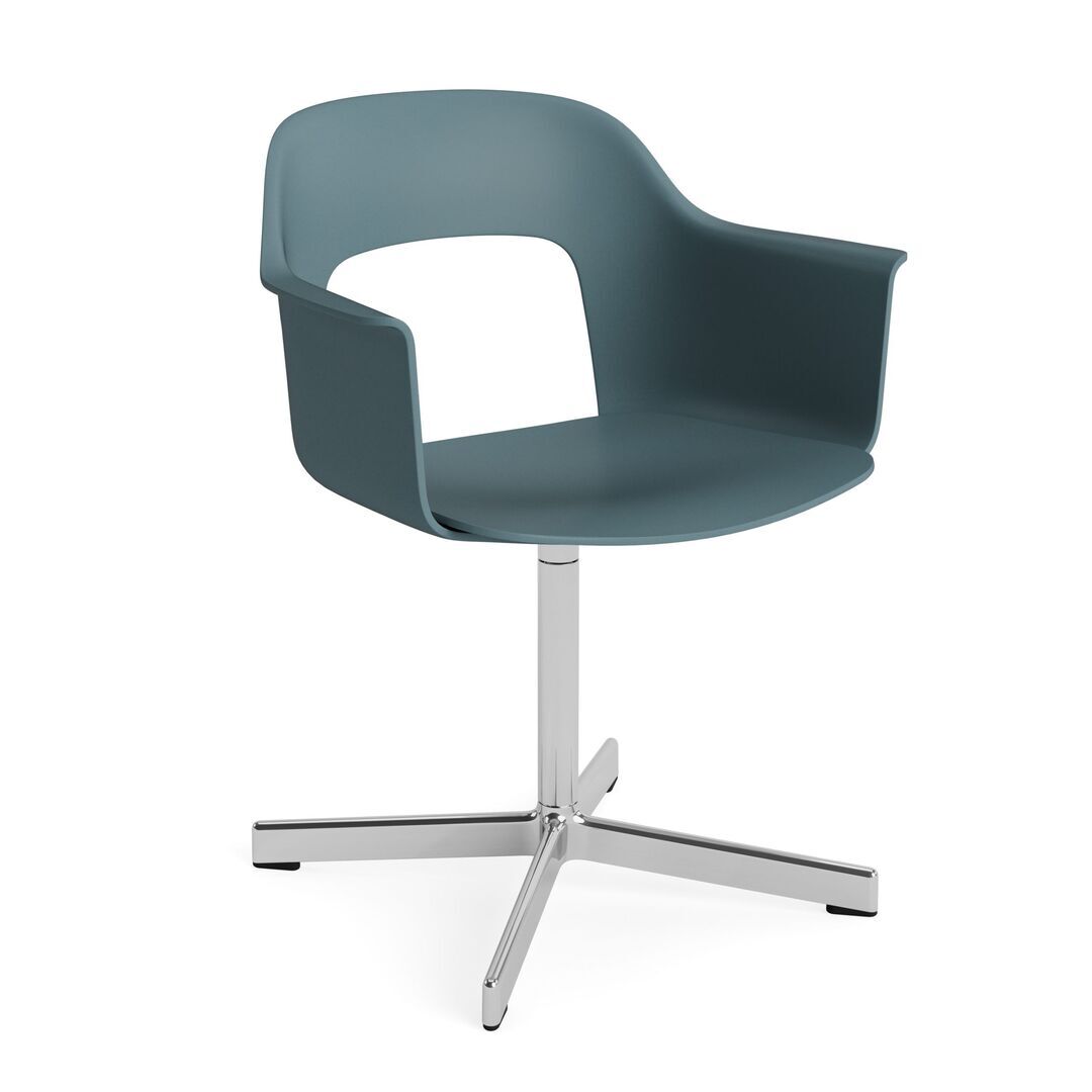HAY Living Armlehnstuhl mit Drehgestell Layout 231 von Hay Ocean, Aluminium poliert
