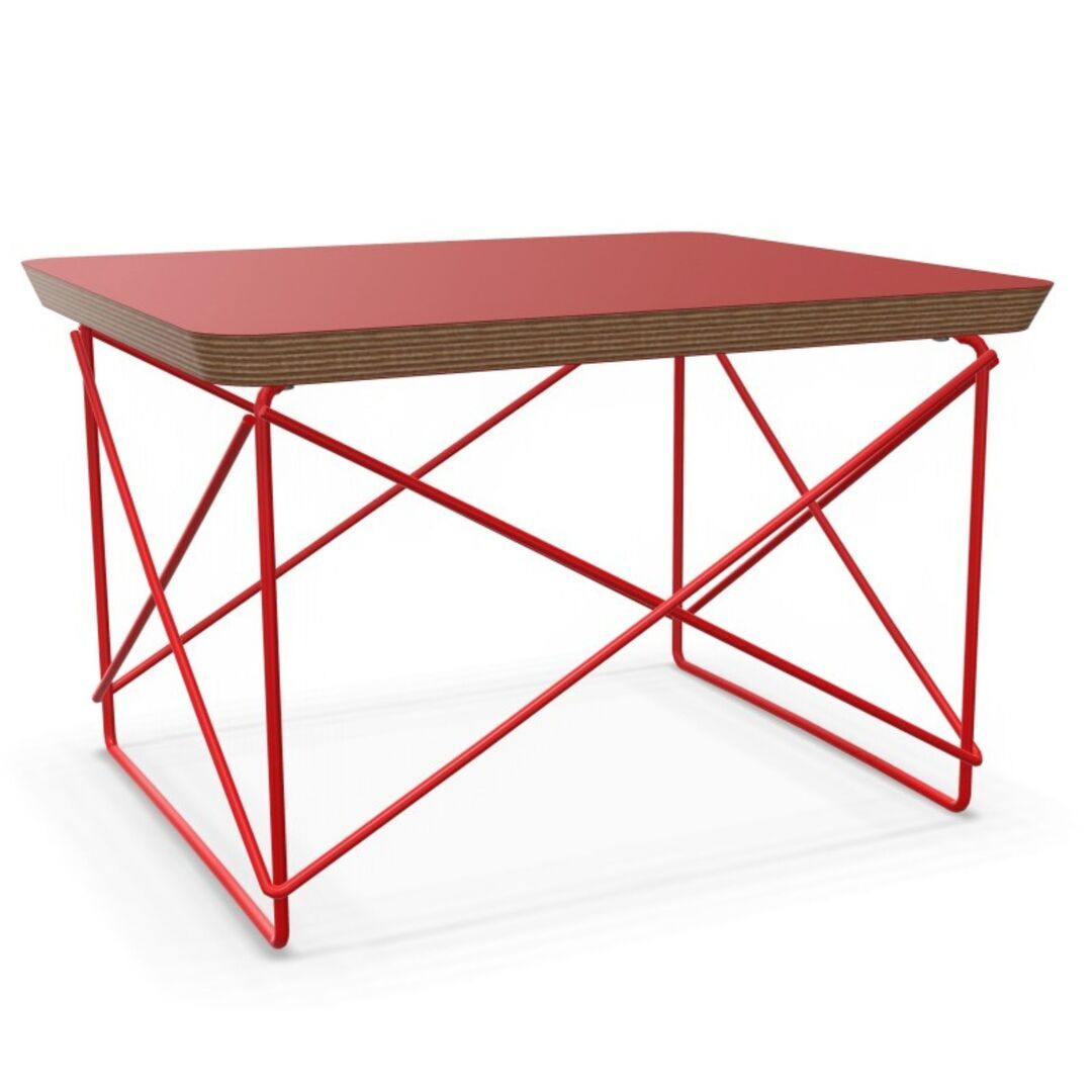 Vitra Occasional Table LTR Monochrom von Vitra Linoleum Dark Brick / Eames Classic Red