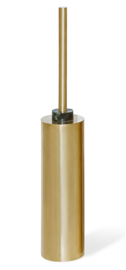 Decor Walther WC Bürstengarnitur Century SBG - Gold matt + Dekorring Marmor Grün