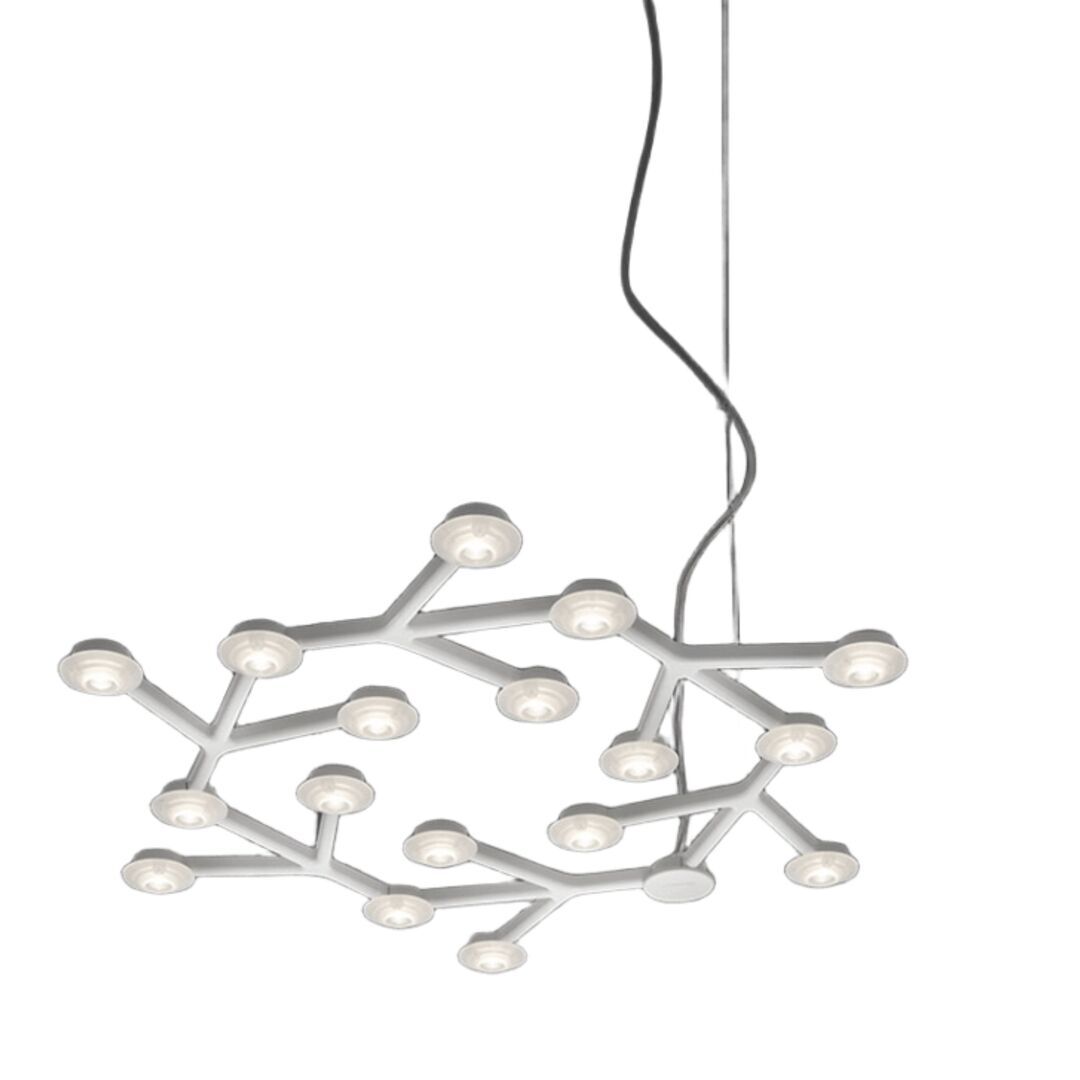 Artemide Artemide LED Net Circle Suspension Poliertes Weiss