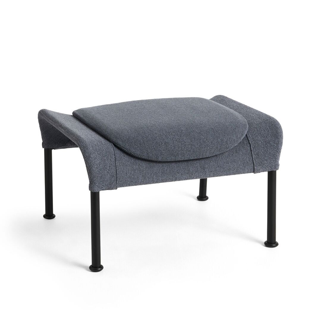 HAY Living Hay O2 Ottoman Filzgleiter, Stahl pulverbeschichtet schwarz, Lift - Soft Grey
